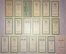 Selection of 1950/60s London Transport Green Line TIMETABLE LEAFLETS dated between 1954 and 1963,