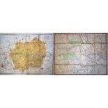 London Transport POSTER MAPS comprising a 1937 Tram & Trolleybus map (32" x 26", 82cm x 66cm) and