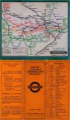1932 London Underground linen-card POCKET MAP from the 'Stingemore' series. From the larger series