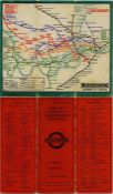 c1931 London Underground linen-card POCKET MAP from the 'Stingemore' series. From the larger
