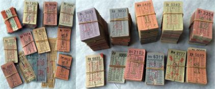 Huge collection of London Transport PUNCH TICKETS of the early 1950s types for Central & Country