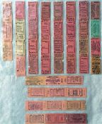 Selection of pre-LPTB London Underground tickets titled District Railway. A mixture of Edmondson