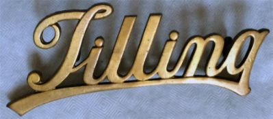 Tilling bus company CAP BADGE in scrolled lettering as issued to bus crews in London and Brighton.