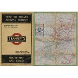 1921 Underground Group 'Tramways' POCKET MAP 'Summer Services, May to September'. Designed by