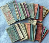 Collection of London Transport 1940s geographical PUNCH TICKETS for routes 27/27A to 39. Tickets are