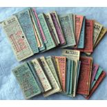 Collection of London Transport 1940s geographical PUNCH TICKETS for routes 27/27A to 39. Tickets are