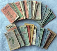 Collection of London Transport 1940s geographical PUNCH TICKETS for routes 187 to 212. Tickets are