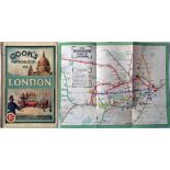 Cook's HANDBOOK TO LONDON with 1911 official LONDON UNDERGROUND MAP. 232pp hard-cover book with