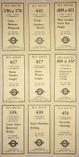 Selection of 1936 London Transport Country Bus TIMETABLE LEAFLETS comprising routes 356/376, 443,