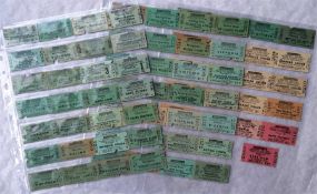 Selection of pre-LPTB London Underground TICKETS titled District Railway with the 'UndergrounD'