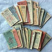 Collection of London Transport 1940s geographical PUNCH TICKETS for routes 99 to 116/117. Tickets