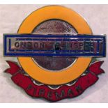 London Transport Underground "Fireman" CAP BADGE i