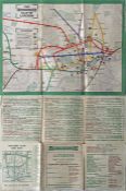 1911 London Underground POCKET MAP. Printed by Joh
