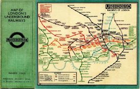 c1928/9 London Underground linen-card POCKET MAP f