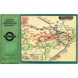 c1928/9 London Underground linen-card POCKET MAP f