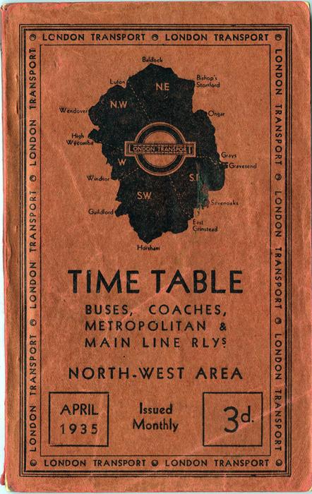 London Transport TIMETABLE BOOKLET dated April 193 - Image 2 of 5