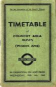 London Transport Officials' TIMETABLE BOOKLET date