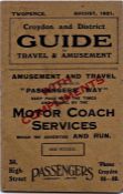 August 1921 Croydon & District GUIDE issued by Pas