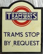 Underground Group Tramways ENAMEL TRAM STOP from t
