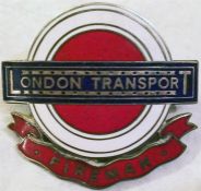 London Transport Central Buses "Fireman" CAP BADGE