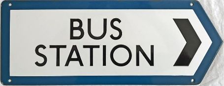 London Transport enamel ROAD DIRECTION SIGN 'Bus S