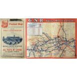 1914 GNR (Great Northern Railway) POCKET MAP 'show