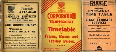 Reading Corporation Transport official TIMETABLE B