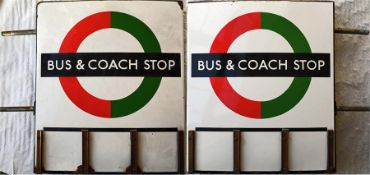 London Transport enamel BUS & COACH STOP FLAG (Com