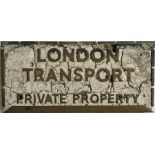 London Transport bronze INSET PLATE "London Transp