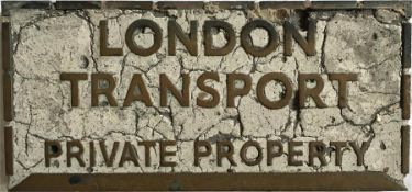 London Transport bronze INSET PLATE "London Transp