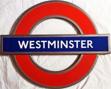 London Underground enamel PLATFORM ROUNDEL SIGN fr