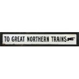 c1904-1906 (estimated) ENAMEL SIGN 'TO GREAT NORTH