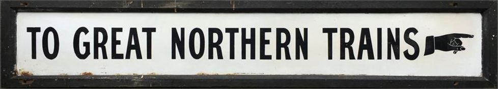 c1904-1906 (estimated) ENAMEL SIGN 'TO GREAT NORTH