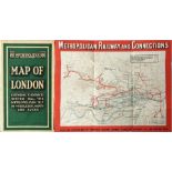 c1928/29 Metropolitan Railway MAP OF LONDON 'Metro