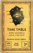 London Transport TIMETABLE BOOKLET dated April 193