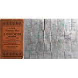 c1910 LCC TRAMWAY MAP of London and Suburbs 'showi