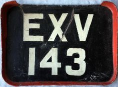 London Trolleybus REGISTRATION NUMBER PLATE (rear)