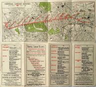 c1902 Central London Railway fold-out POCKET MAP p