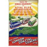 Original 1930s POSTER 'Travel the King's Highway'