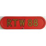 London Transport bus FLEETNUMBER BONNET PLATE from