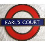 c 1980s London Underground framed enamel PLATFORM