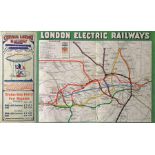 1908 Central London Railway MAP 'To the Franco-Bri