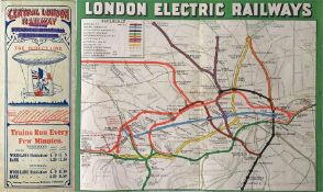 1908 Central London Railway MAP 'To the Franco-Bri