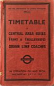 London Transport bus inspector's 'red book' TIMETA