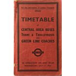 London Transport bus inspector's 'red book' TIMETA