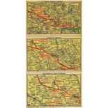 1912-issued Metropolitan Railway MAP POSTCARDS sho