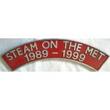 Cast-aluminium LOCOMOTIVE HEADBOARD 'Steam on the