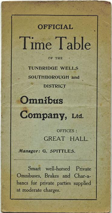 Official TIMETABLE of the Tunbridge Wells, Southbo - Image 5 of 6