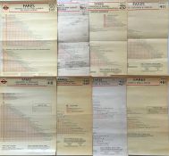 Selection of London Transport bus card FARECHARTS