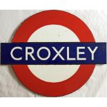 London Underground PLATFORM SIGN from Croxley stat